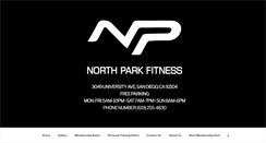 Desktop Screenshot of northparkfitness.com