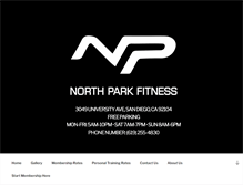 Tablet Screenshot of northparkfitness.com